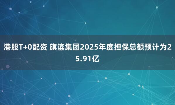 港股T+0配资 旗滨集团2025年度担保总额预计为25.91亿