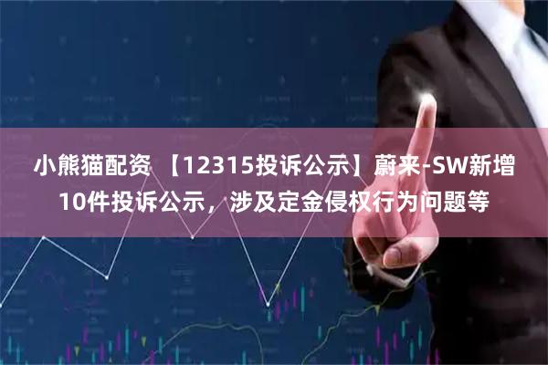 小熊猫配资 【12315投诉公示】蔚来-SW新增10件投诉公示,涉及定金侵权行为问题等